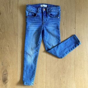 Girls Zara medium wash skinny Jean